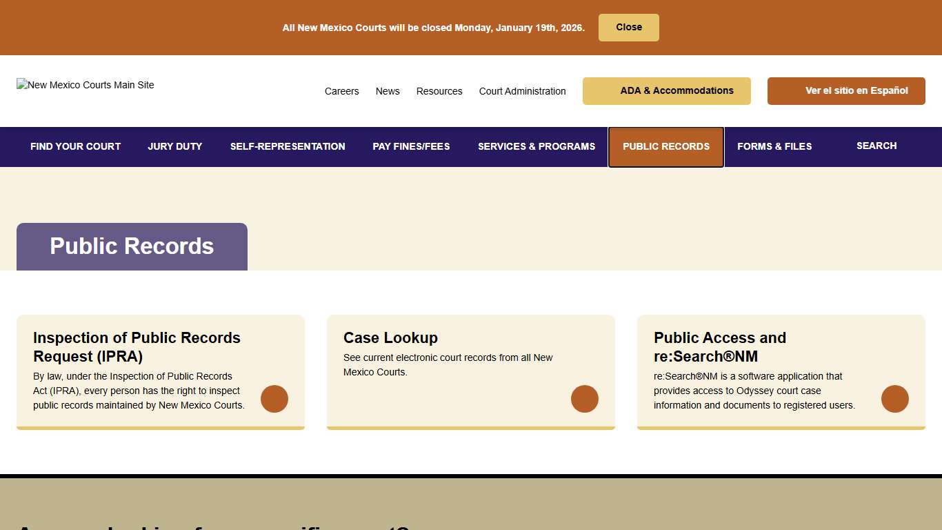 Public Records - New Mexico Courts