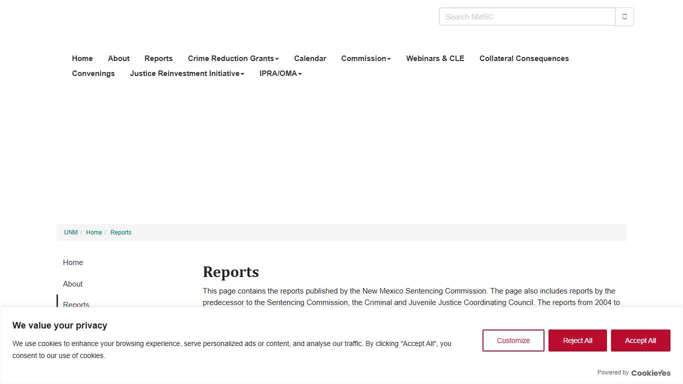 Reports :: New Mexico Sentencing Commission | The University of New Mexico